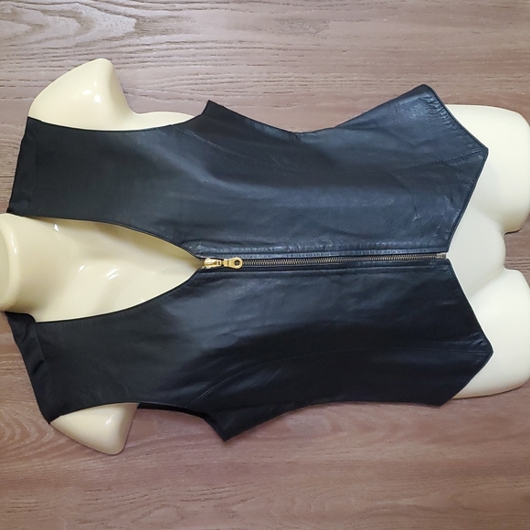 Vintage Jackets & Blazers - Genuine Leather Vintage Vest